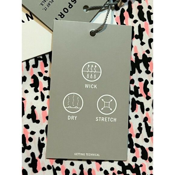 DKNY Sport Black Multicolor Confetti Print High Waist Leggings Womens Medium NWT - Picture 6 of 9